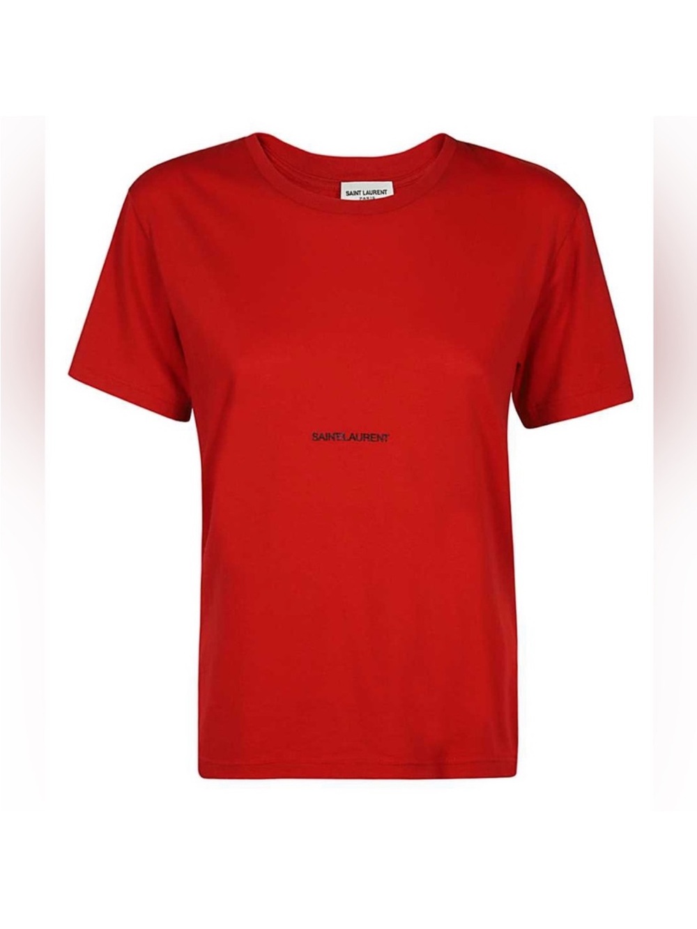 Saint Laurent Red Minimal Logo T-Shirt